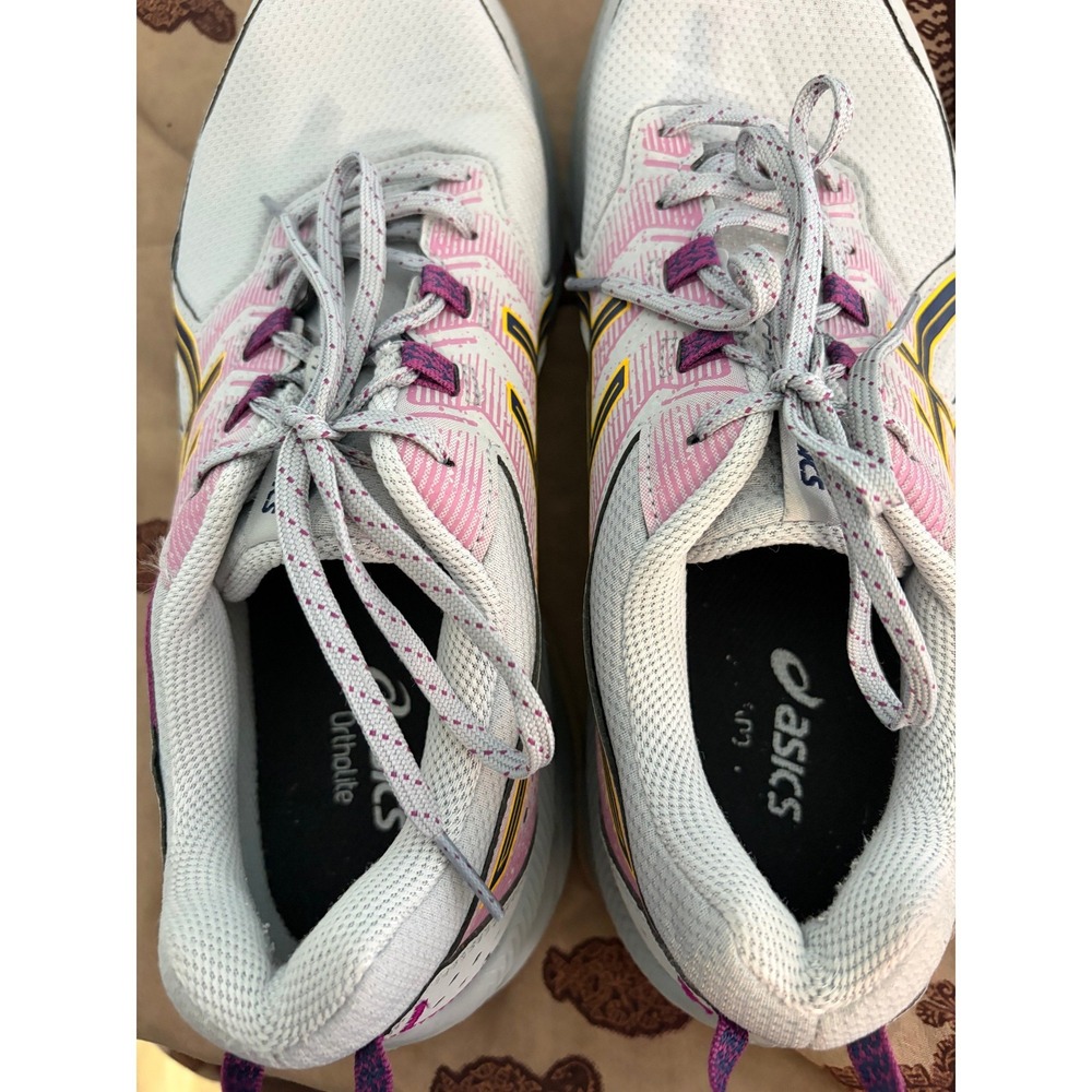 ASICS Gel-Venture 9 Trail Running Shoes Grey Pink Women 12 Wide Gorpcore Hiking - Picture 4 of 7